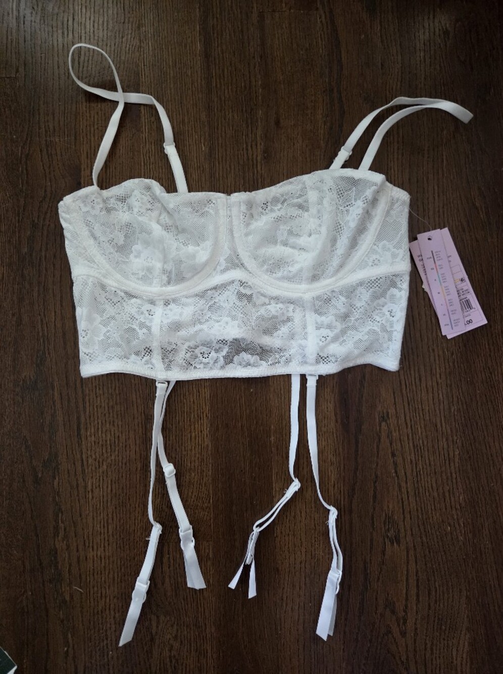 New Wild Fable Womens Small White Lace Underwire Bustier
